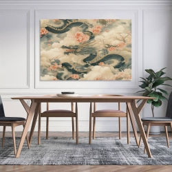 Dragon Peinture sur toile sans cadre, impressions posters art mural pour déco maison chambre bureau