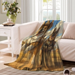 Berger allemand Chien Plaid en Polaire Imprimé 3D Couverture Douce Confortable pour Canapé Lit Bureau