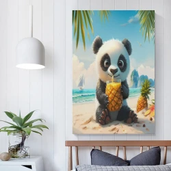 Panda Peinture sur toile sans cadre, impressions posters art mural pour déco maison chambre bureau