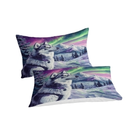 Husky Housse de Couette Imprimée 3D Douce 3 Pièces Literie Garçons Filles