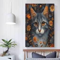 Chat Peinture sur toile sans cadre, impressions posters art mural pour déco maison chambre bureau
