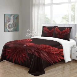 Aigle Housse de Couette Imprimée 3D Douce 3 Pièces Literie Garçons Filles