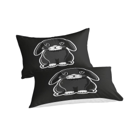 Lapin Housse de Couette Imprimée 3D Douce 3 Pièces Literie Garçons Filles