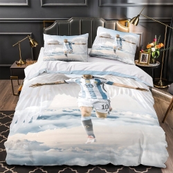 Lionel Messi Housse de Couette Imprimée 3D Douce 3 Pièces Literie Garçons Filles
