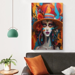 Art abstrait Femmes Peinture sur toile sans cadre, impressions posters art mural pour déco maison chambre bureau