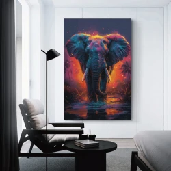 Éléphant Peinture sur toile sans cadre, impressions posters art mural pour déco maison chambre bureau