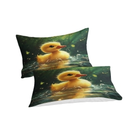 Canard Housse de Couette Imprimée 3D Douce 3 Pièces Literie Garçons Filles