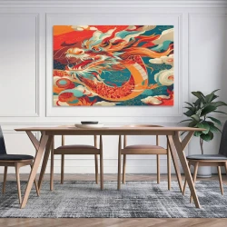 Dragon Peinture sur toile sans cadre, impressions posters art mural pour déco maison chambre bureau