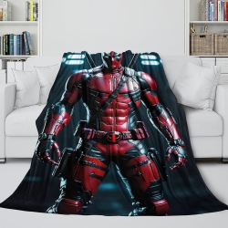 Marvel Deadpool Plaid en Polaire Imprimé 3D Couverture Douce Confortable pour Canapé Lit Bureau