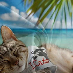 Chat Housse de Couette Imprimée 3D Douce 3 Pièces Literie Garçons Filles