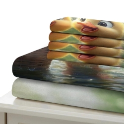 Canard Housse de Couette Imprimée 3D Douce 3 Pièces Literie Garçons Filles