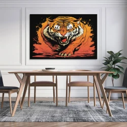 Tigre Peinture sur toile sans cadre, impressions posters art mural pour déco maison chambre bureau