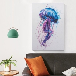 Méduse Peinture sur toile sans cadre, impressions posters art mural pour déco maison chambre bureau