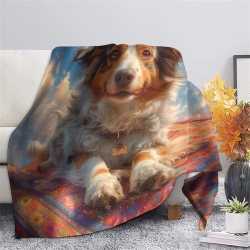 Bouvier bernois Plaid en Polaire Imprimé 3D Couverture Douce Confortable pour Canapé Lit Bureau