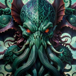 Mythe de l'horreur Cthulhu Housse de Couette Imprimée 3D Douce 3 Pièces Literie Garçons Filles