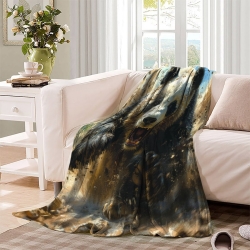 Giant Panda Plaid en Polaire Imprimé 3D Couverture Douce Confortable pour Canapé Lit Bureau