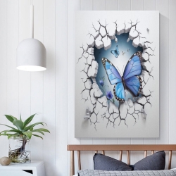 Papillon Peinture sur toile sans cadre, impressions posters art mural pour déco maison chambre bureau