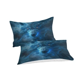 Loup Housse de Couette Imprimée 3D Douce 3 Pièces Literie Garçons Filles