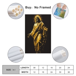 Dieu et Jésus Peinture sur toile sans cadre, impressions posters art mural pour déco maison chambre bureau