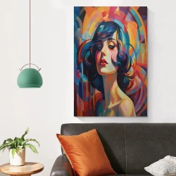 Arte abstracto Mujeres Pintura en lienzo sin marco, impresiones de pósters arte pared para decoración hogar dormitorio oficina