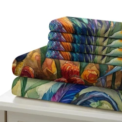 Coq Housse de Couette Imprimée 3D Douce 3 Pièces Literie Garçons Filles