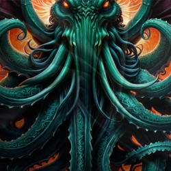 Mythe de l'horreur Cthulhu Housse de Couette Imprimée 3D Douce 3 Pièces Literie Garçons Filles
