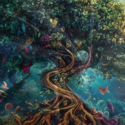 Arbre de vie Housse de Couette Imprimée 3D Douce 3 Pièces Literie Garçons Filles