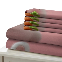 Lapin Housse de Couette Imprimée 3D Douce 3 Pièces Literie Garçons Filles