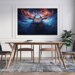 Renne Peinture sur toile sans cadre, impressions posters art mural pour déco maison chambre bureau