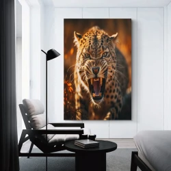 Léopard Peinture sur toile sans cadre, impressions posters art mural pour déco maison chambre bureau