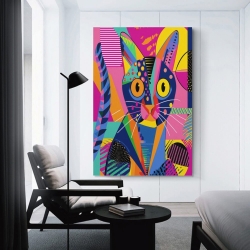 Chat Peinture sur toile sans cadre, impressions posters art mural pour déco maison chambre bureau