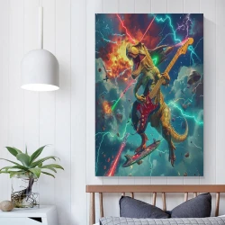 Dinosaure Peinture sur toile sans cadre, impressions posters art mural pour déco maison chambre bureau