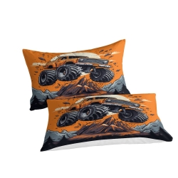 Gros camion Housse de Couette Imprimée 3D Douce 3 Pièces Literie Garçons Filles