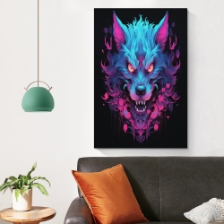 Loup Peinture sur toile sans cadre, impressions posters art mural pour déco maison chambre bureau