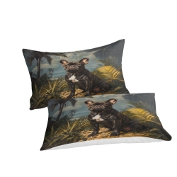 Bouledogue français Housse de Couette Imprimée 3D Douce 3 Pièces Literie Garçons Filles