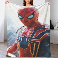 Avengers Spider-Man Plaid en Polaire Imprimé 3D Couverture Douce Confortable pour Canapé Lit Bureau
