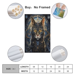 Katze Unrahmtes Leinwandbild, Wandkunst-Poster-Drucke für Zuhause, Schlafzimmer, Büro Dekoration
