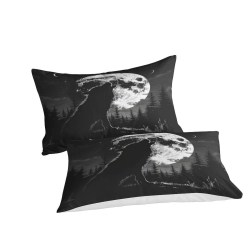Loup Housse de Couette Imprimée 3D Douce 3 Pièces Literie Garçons Filles