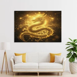 Dragon Peinture sur toile sans cadre, impressions posters art mural pour déco maison chambre bureau