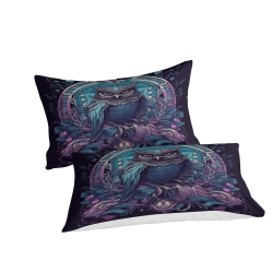 Hibou Housse de Couette Imprimée 3D Douce 3 Pièces Literie Garçons Filles