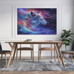 Colorful Loup Peinture sur toile sans cadre, impressions posters art mural pour déco maison chambre bureau