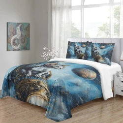 Chat sphynx Housse de Couette Imprimée 3D Douce 3 Pièces Literie Garçons Filles