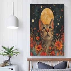 Chat Peinture sur toile sans cadre, impressions posters art mural pour déco maison chambre bureau