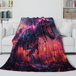 Dinosaure Plaid en Polaire Imprimé 3D Couverture Douce Confortable pour Canapé Lit Bureau