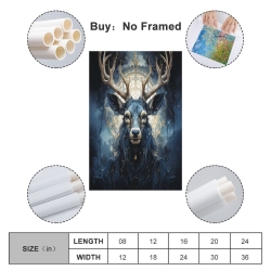 Renne Peinture sur toile sans cadre, impressions posters art mural pour déco maison chambre bureau