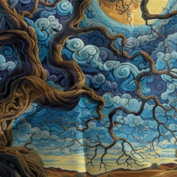Arbre de vie Housse de Couette Imprimée 3D Douce 3 Pièces Literie Garçons Filles