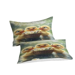 Canard Housse de Couette Imprimée 3D Douce 3 Pièces Literie Garçons Filles