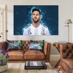 Lionel Messi Peinture sur toile sans cadre, impressions posters art mural pour déco maison chambre bureau