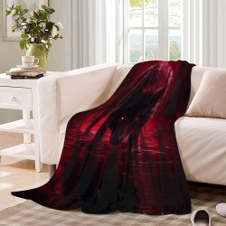 Loup Plaid en Polaire Imprimé 3D Couverture Douce Confortable pour Canapé Lit Bureau