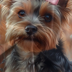 Yorkshire Terrier Housse de Couette Imprimée 3D Douce 3 Pièces Literie Garçons Filles